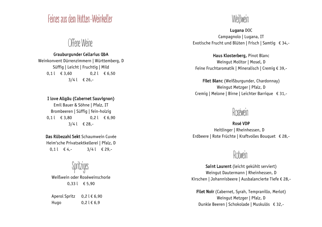 Menu Edelsberghütte – Berghütte & Chalet In Pfronten-1