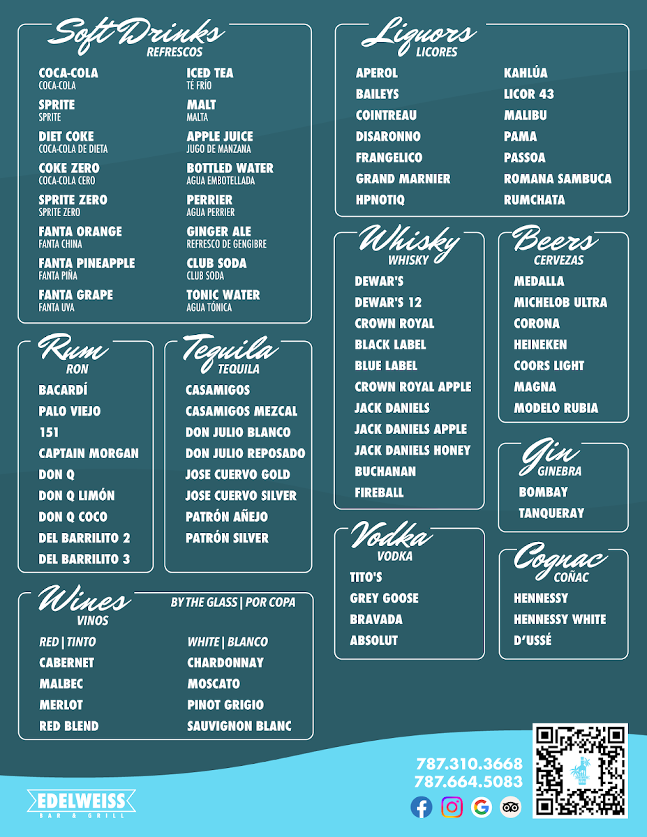 Menu Edelweiss Bar & Grill-1