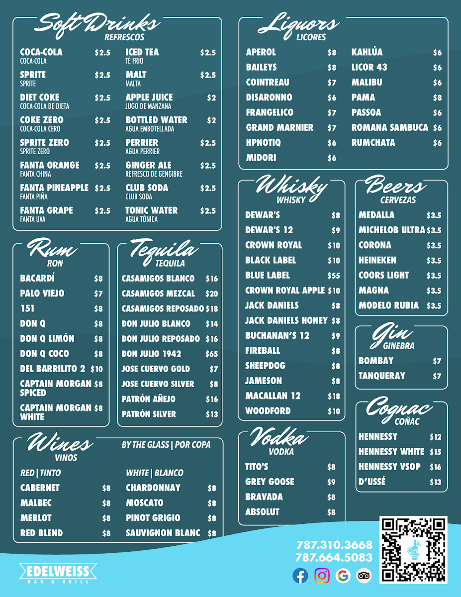 Menu Edelweiss Bar & Grill-2