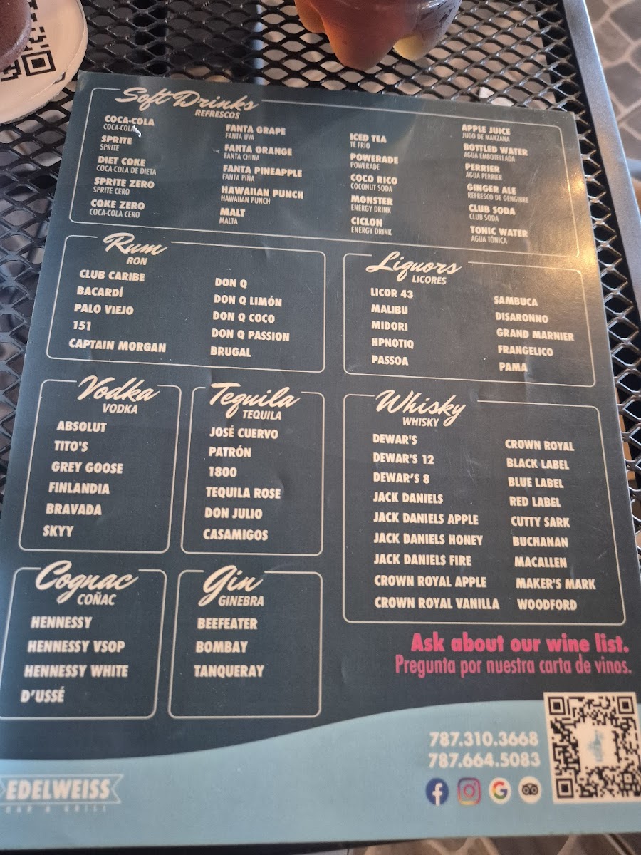 Menu Edelweiss Bar & Grill-7