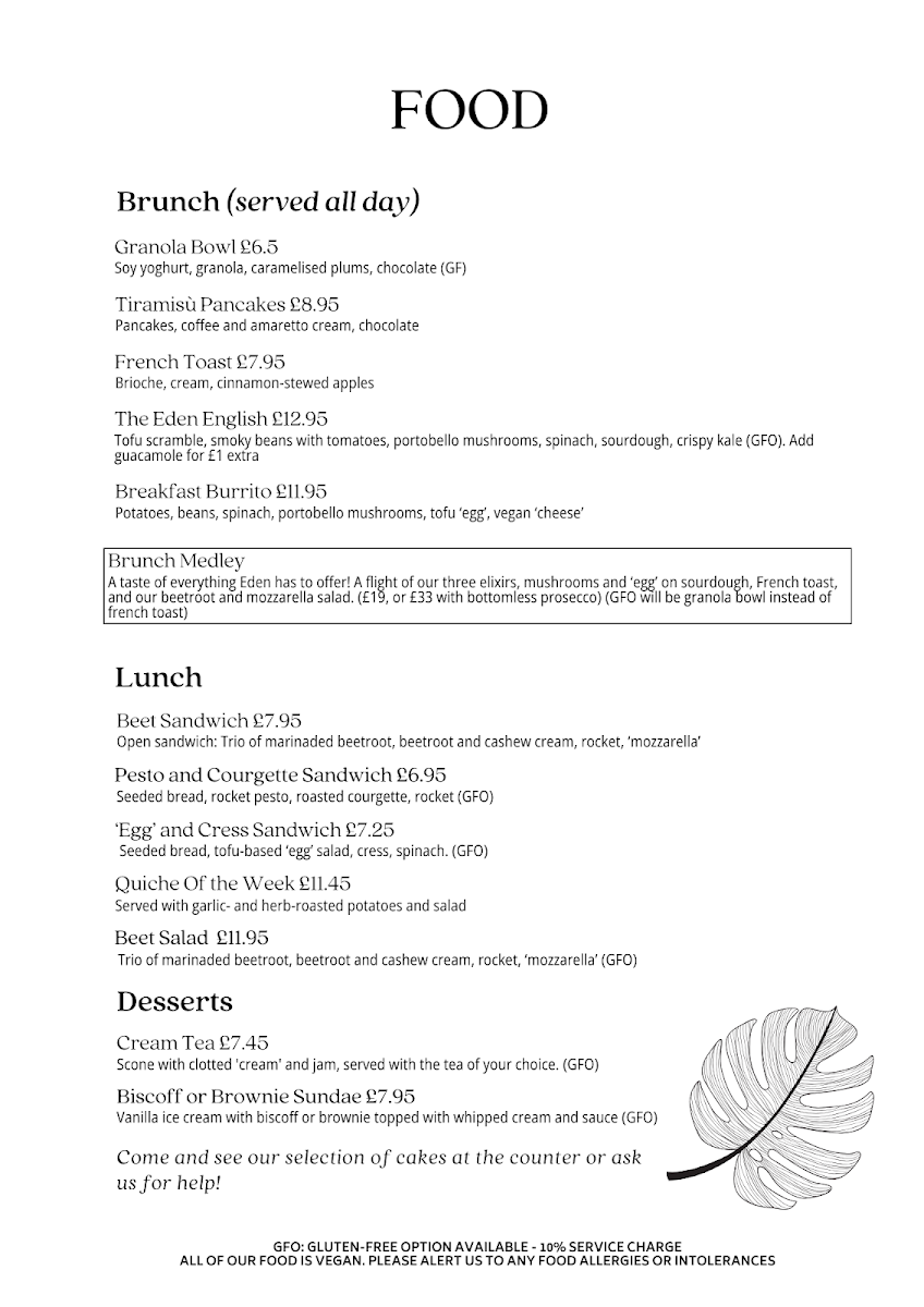 Menu Eden Café Clifton-1