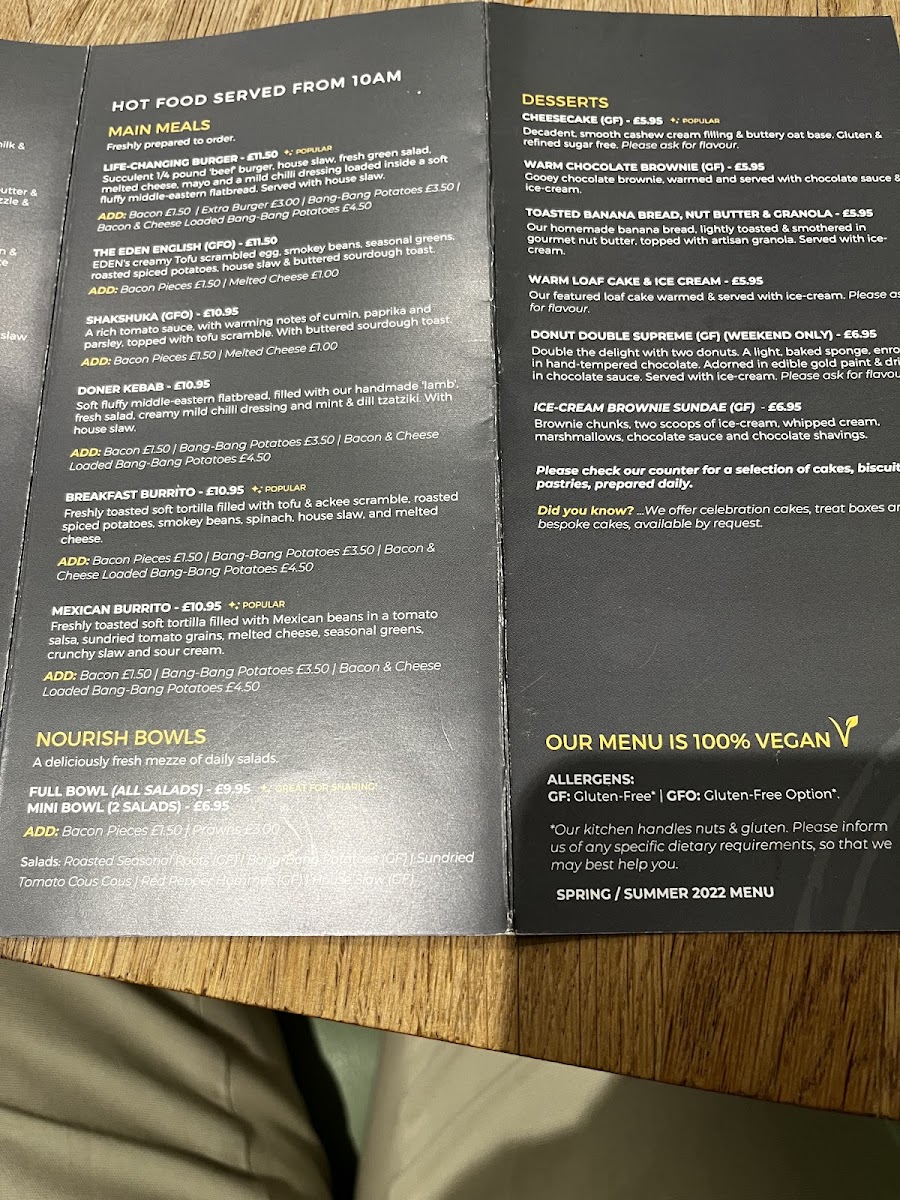 Menu Eden Café Clifton-10