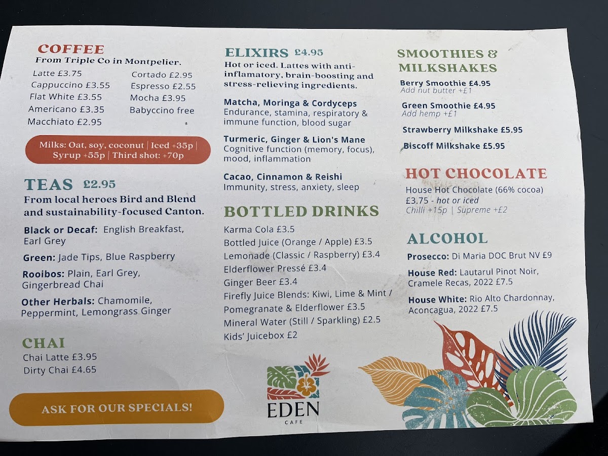 Menu Eden Café Clifton-3