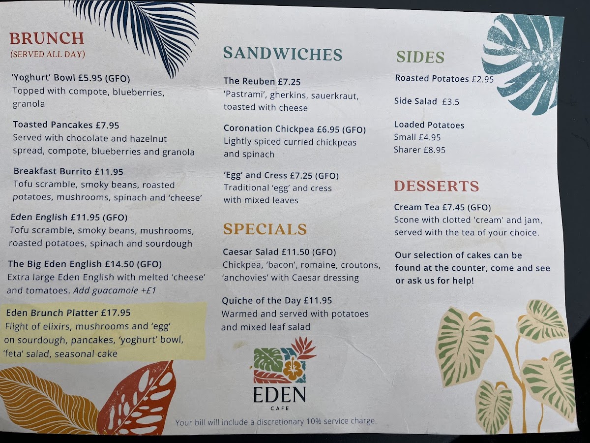 Menu Eden Café Clifton-6