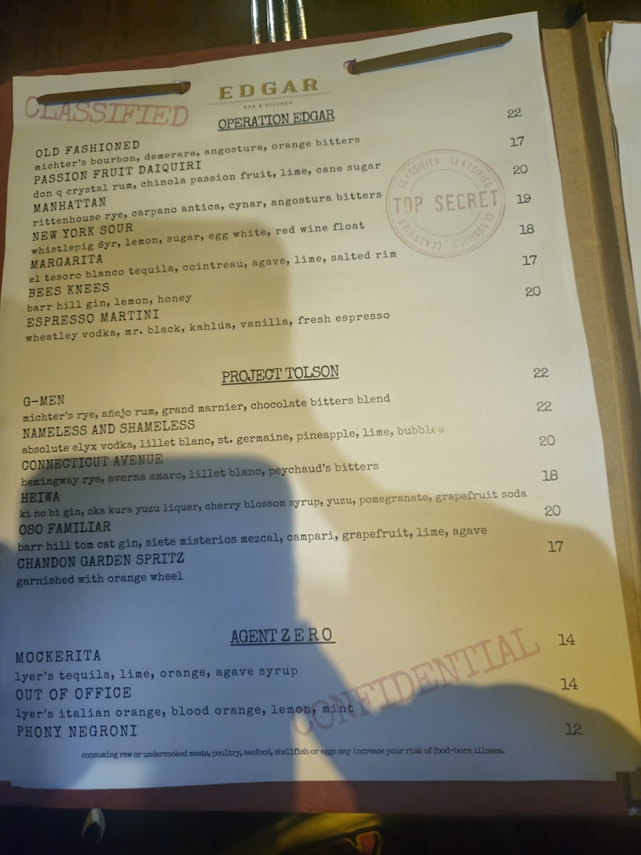 Menu Edgar Bar & Kitchen-6