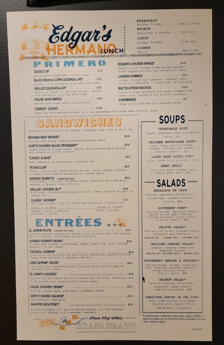 Menu Edgar's Hermano-2