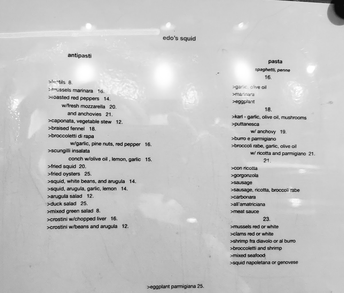 Menu Edo's Squid-2