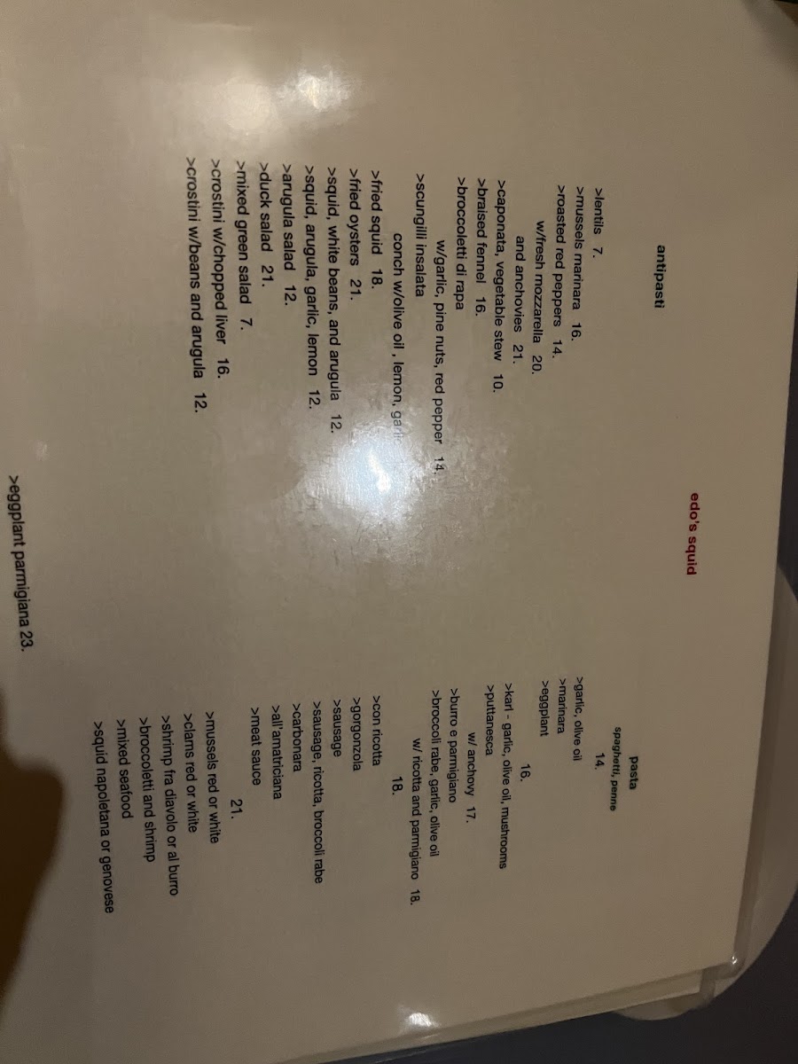 Menu Edo's Squid-7
