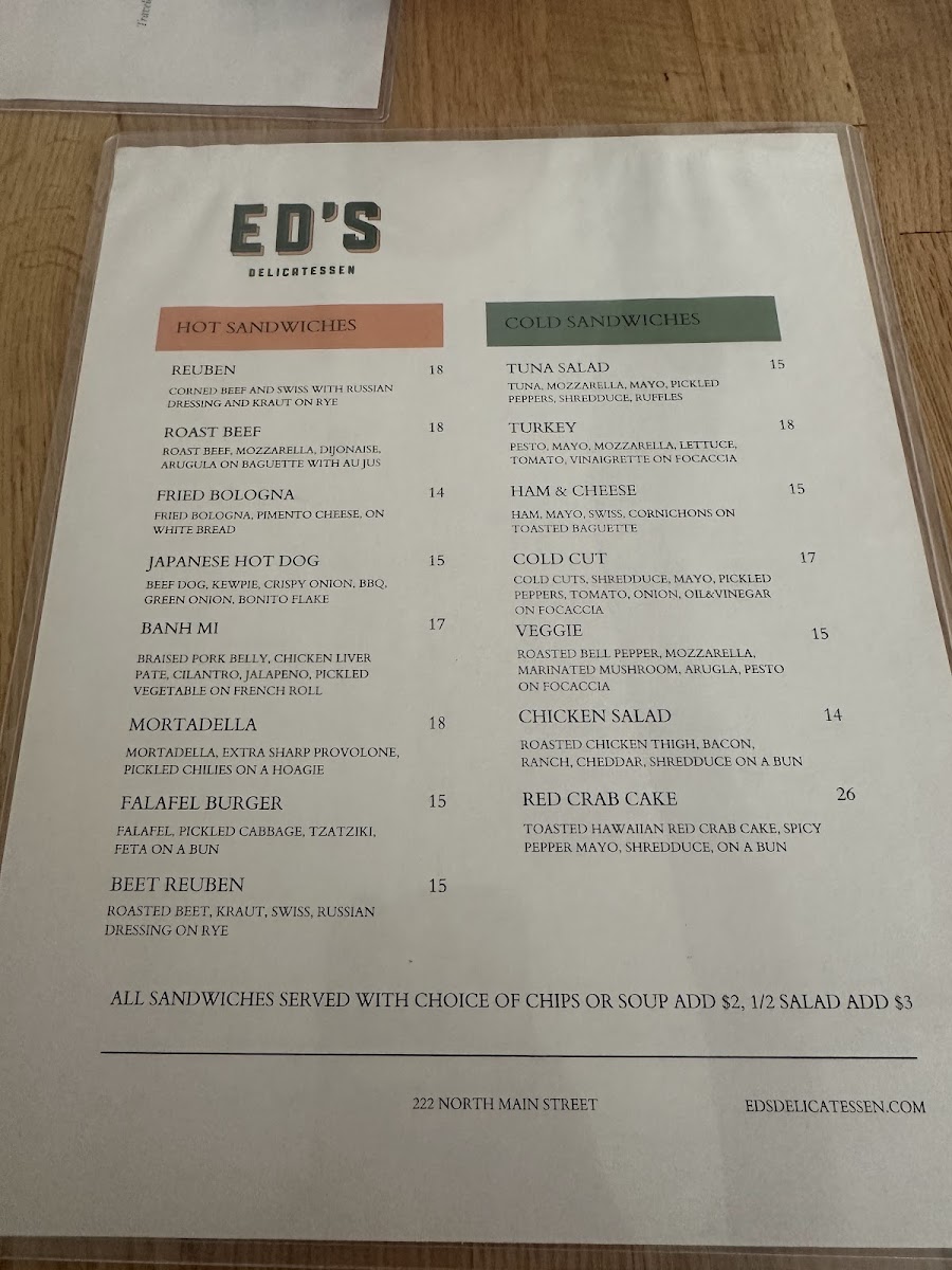 Menu Ed’S Delicatessen-2