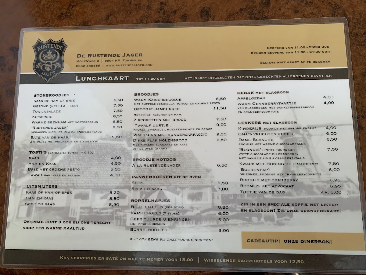 Menu Eet- En Terrascafé De Rustende Jager-3