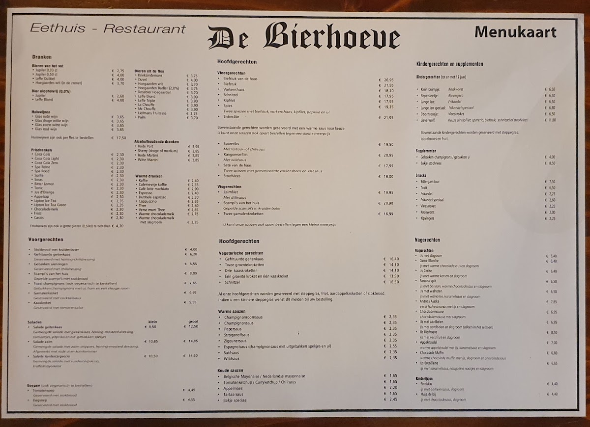 Menu Eethuis De Bierhoeve-1