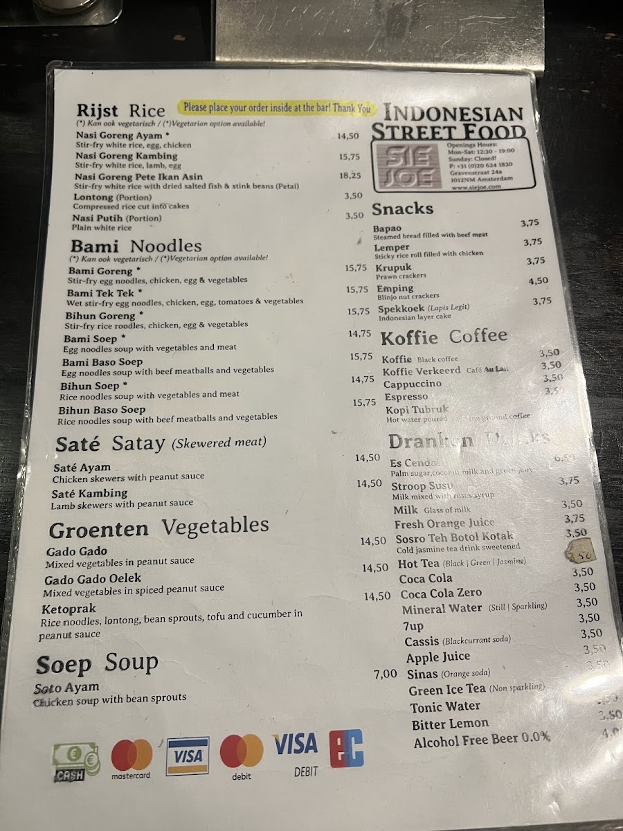 Menu Eethuis Sie Joe-5