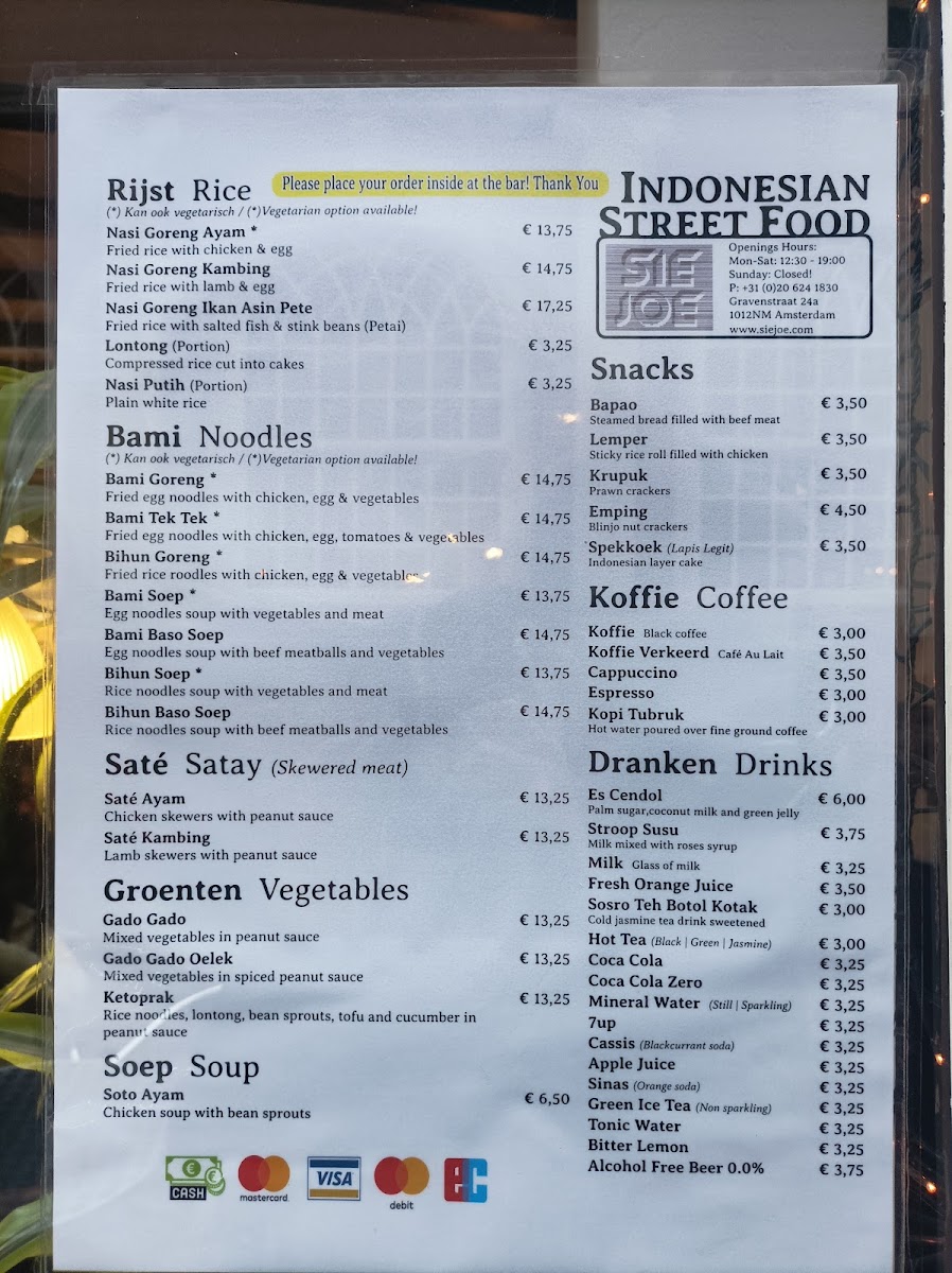 Menu Eethuis Sie Joe-7