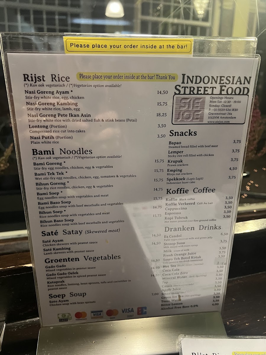 Menu Eethuis Sie Joe-8