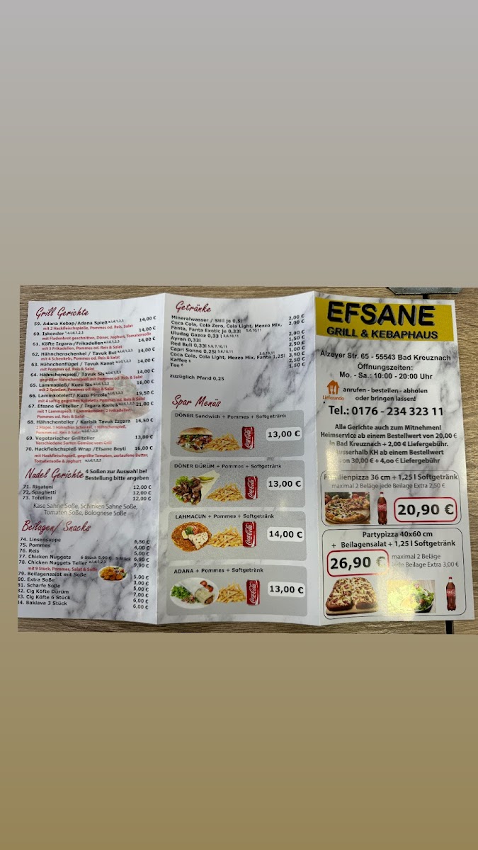 Menu Efsane Grill & Kebaphaus Bad Kreuznach-2
