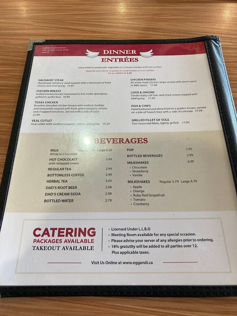 Menu Egg & I-9