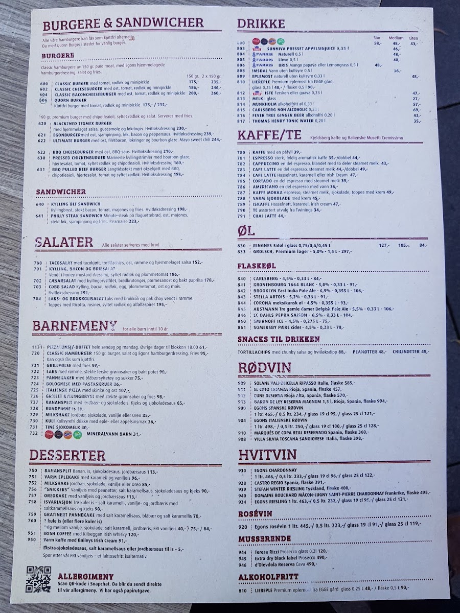 Menu Egon Stavanger-8