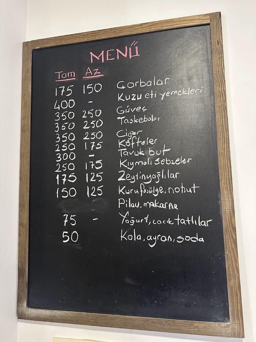 Menu Şehir Lokantası-1