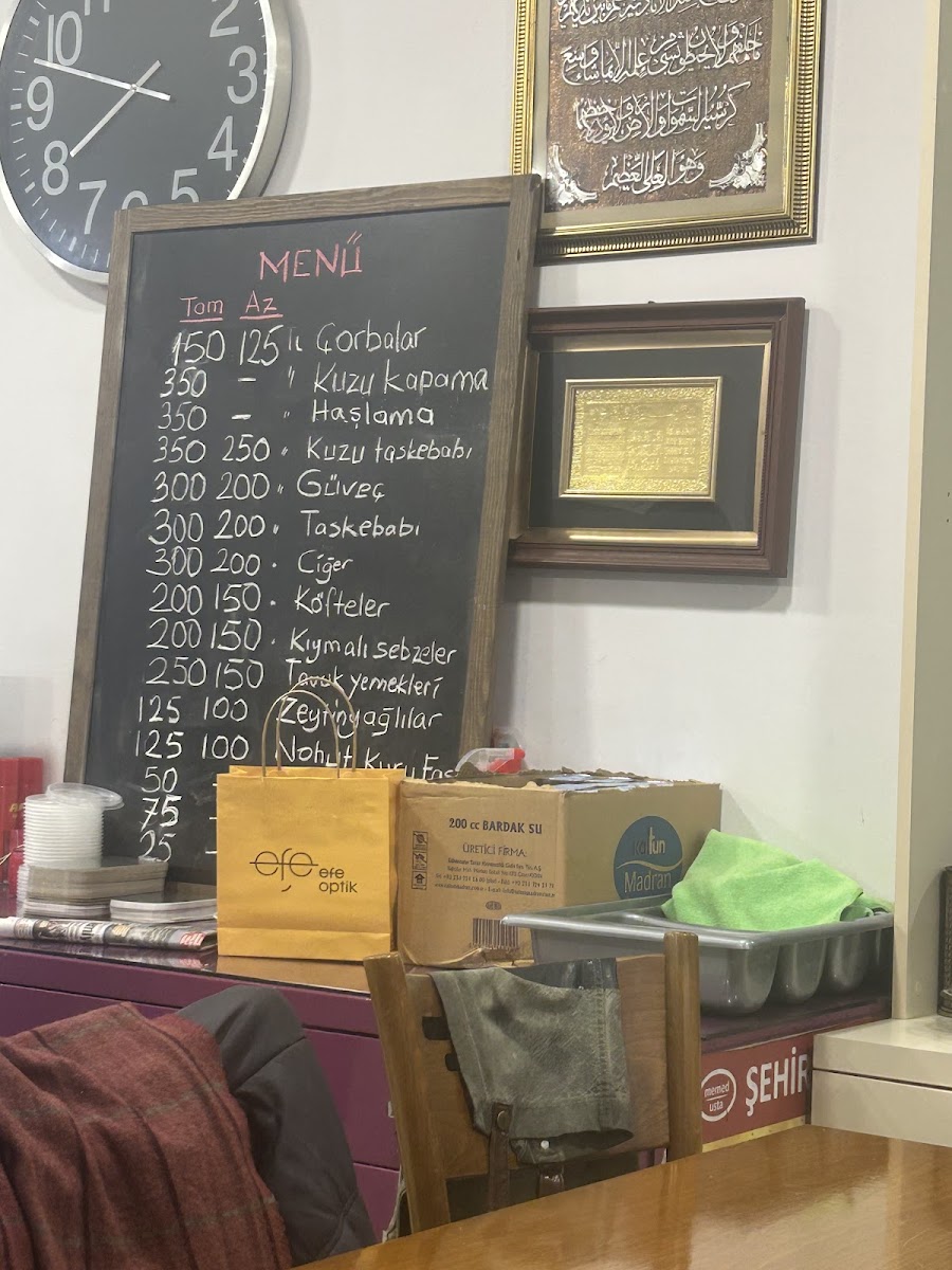 Menu Şehir Lokantası-5