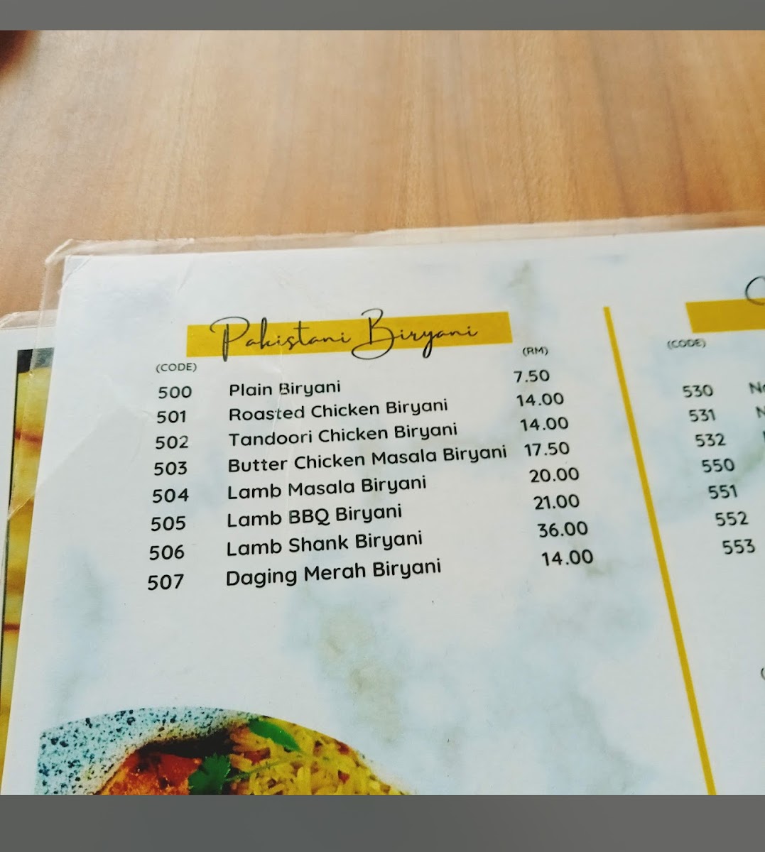 Menu Ehsan's Vista Alam-1