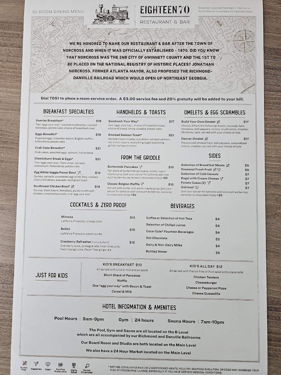 Menu Eighteen70 Restaurant & Bar-5