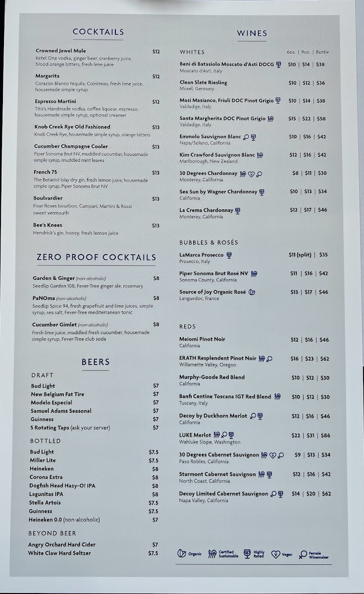 Menu Eighteen70 Restaurant & Bar-8