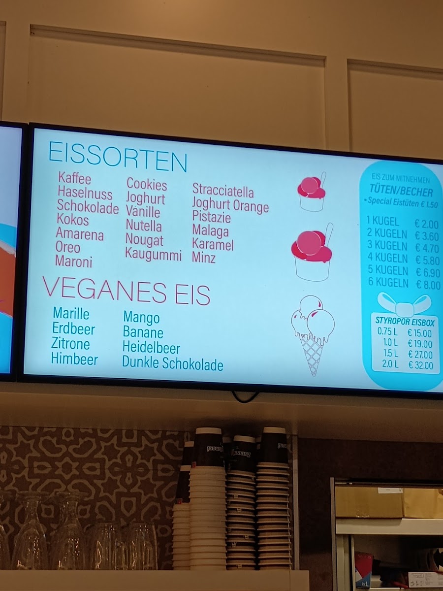 Menu Eissalon Zanoni & Zanoni Burgring-8