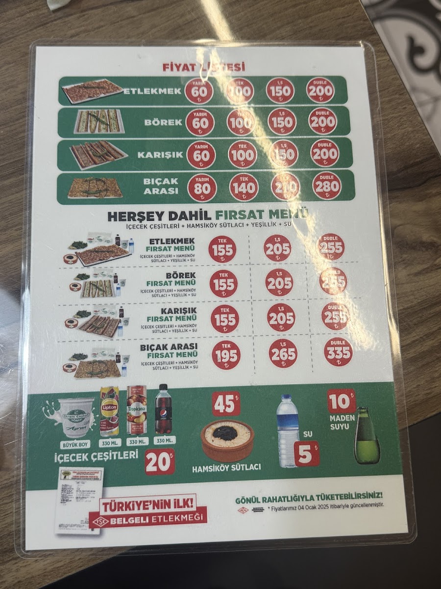 Menu Ekrem Coşkun Etlekmek Cadde Meram Avm-1