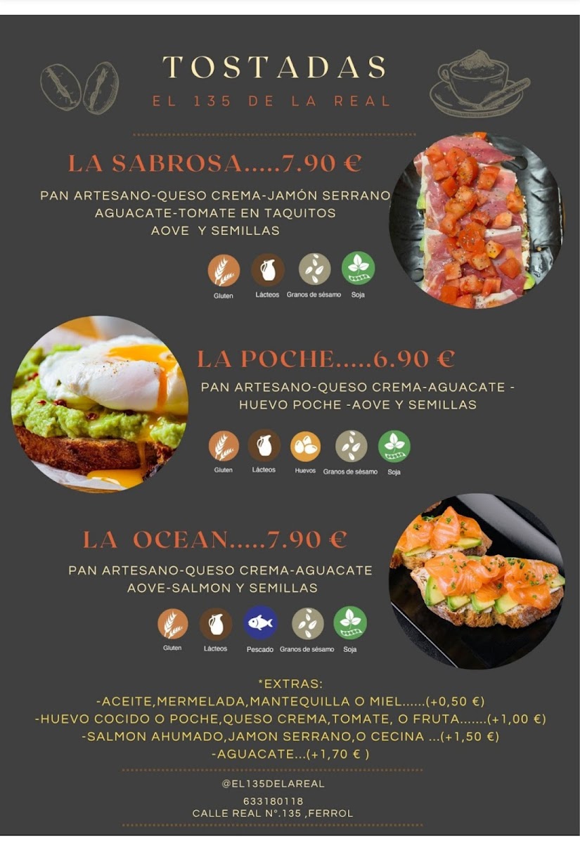 Menu El 135 De La Real Cafetería-7