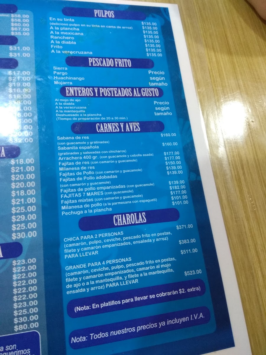 Menu El 7 Mares-8