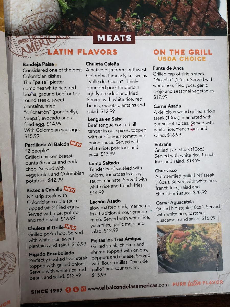 Menu El Balcón De Las Américas - Pembroke Pines-10