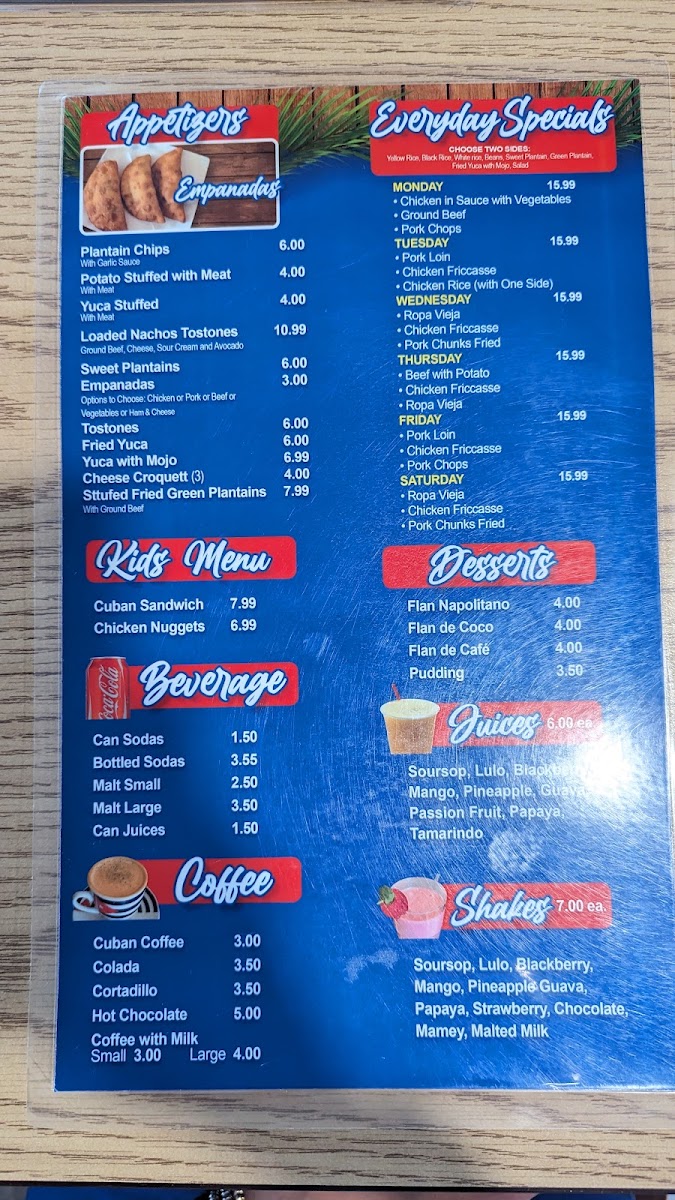 Menu El Bohio Cuban Cuisine-5