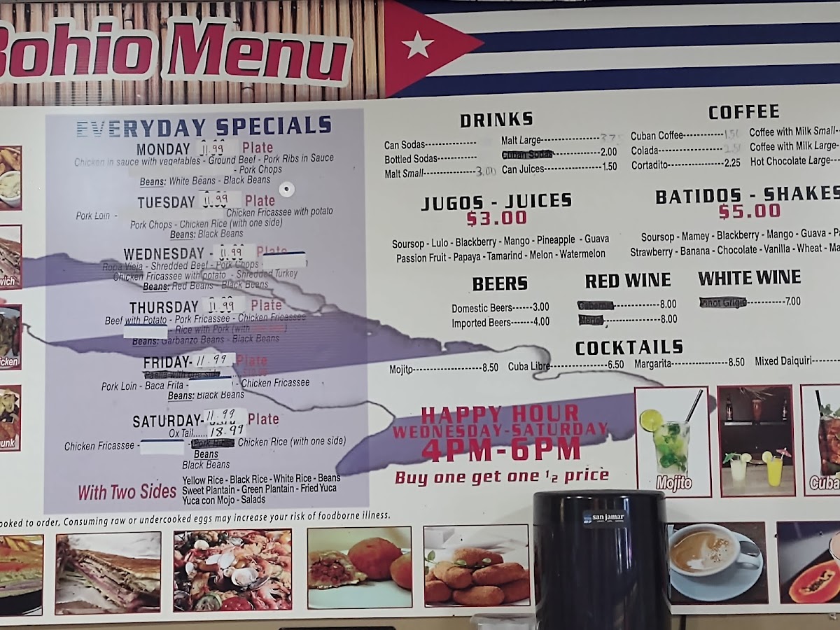 Menu El Bohio Cuban Cuisine-9