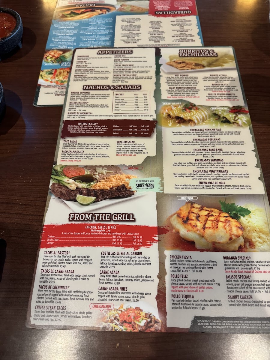 Menu El Bracero Of Clarksville Morris Rd-5