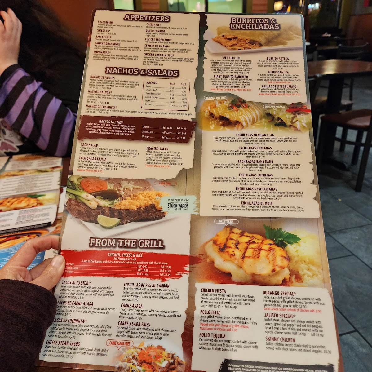 Menu El Bracero Of Clarksville Morris Rd-9