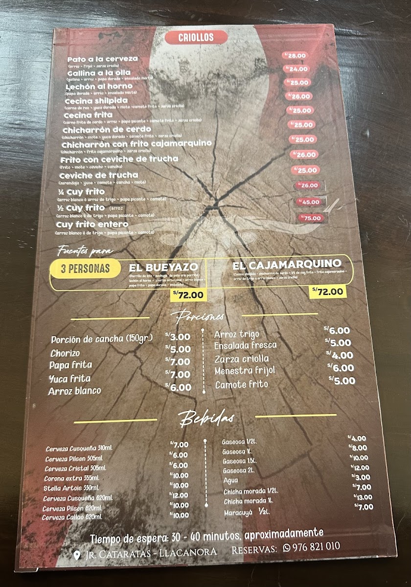 Menu El Buey Restaurant-1