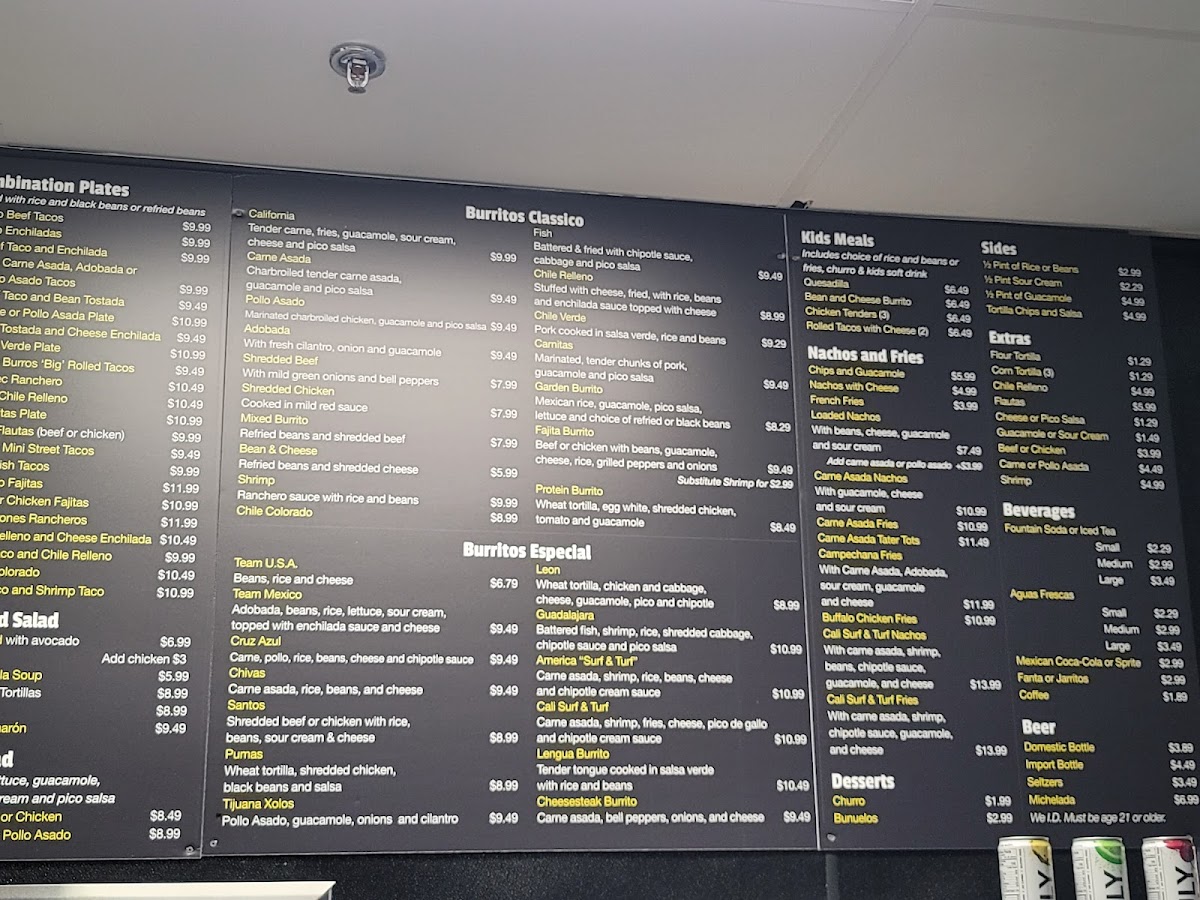 Menu El Burrito Taco Shop-2