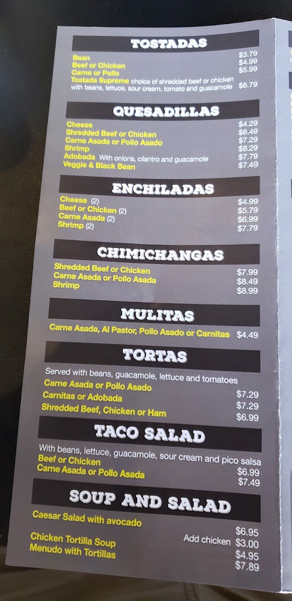 Menu El Burrito Taco Shop-5