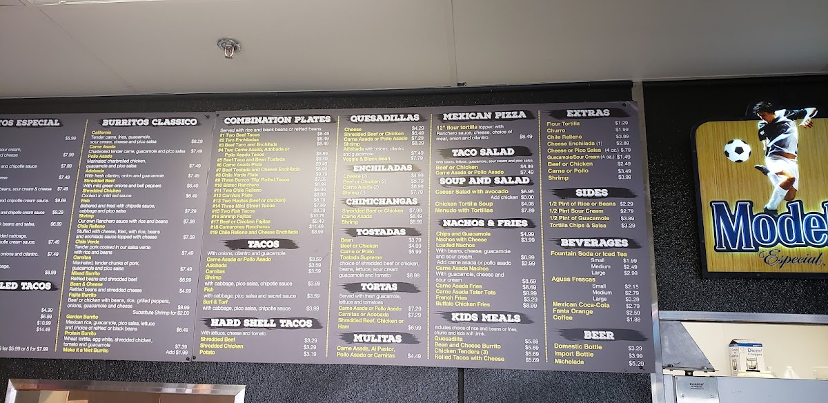 Menu El Burrito Taco Shop-8
