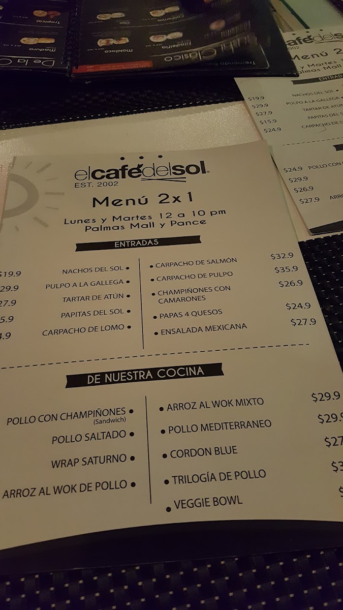 Menu El Café Del Sol - Ciudad Jardín-6