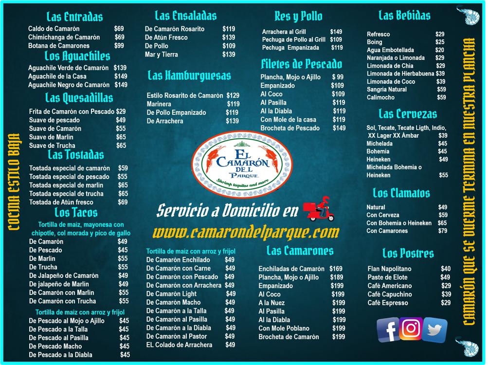 Menu El Camarón Del Parque-3