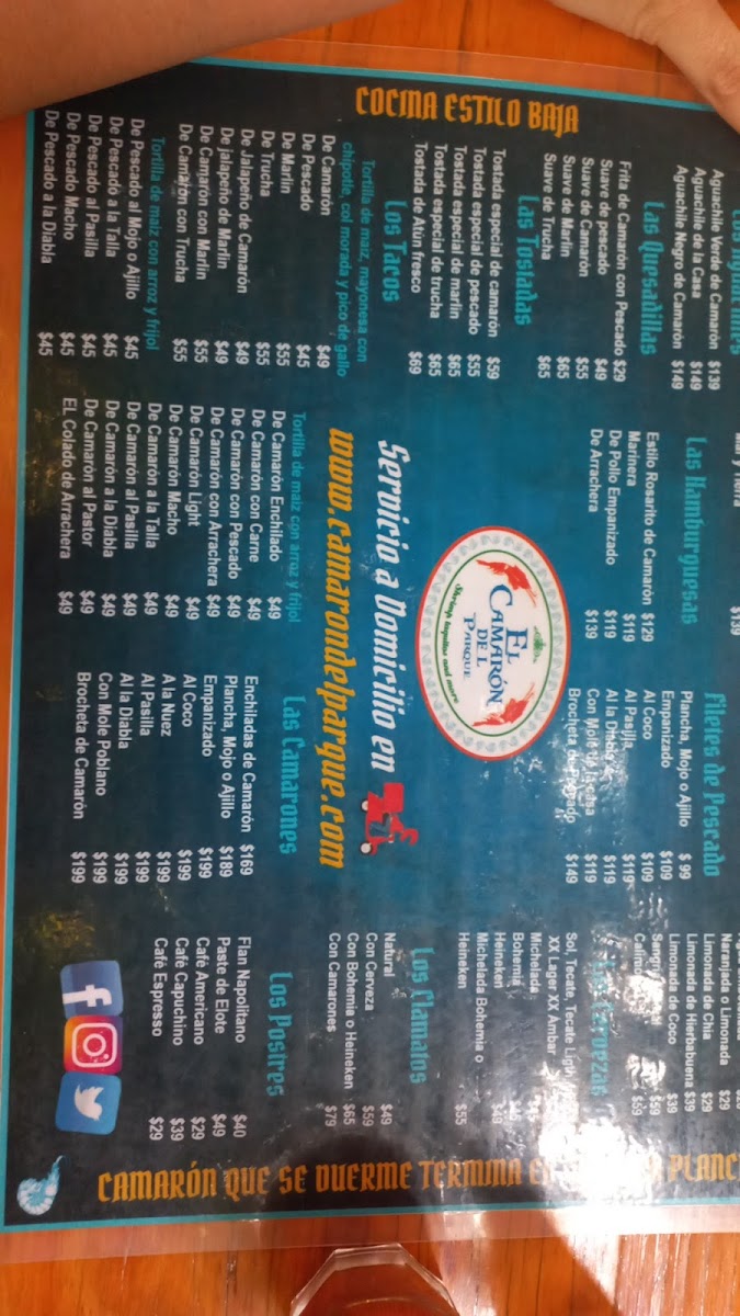 Menu El Camarón Del Parque-4