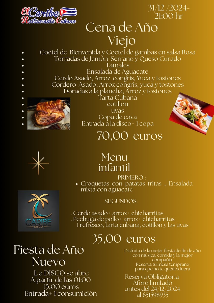 Menu El Caribe - Restaurante Cubano Blanes-1