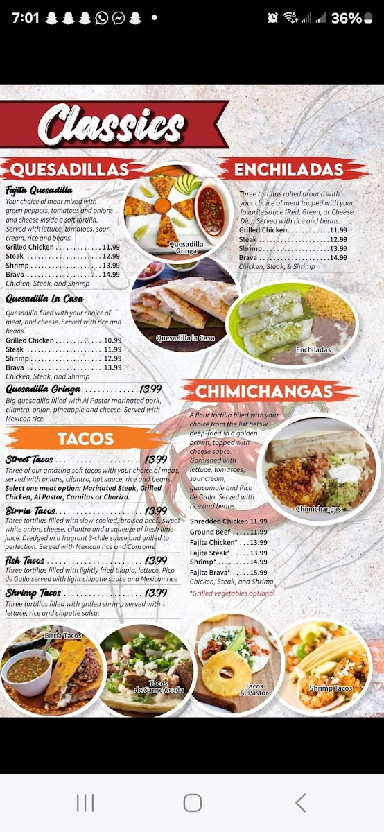 Menu El Carnaval Mexican Restaurant Llc-5