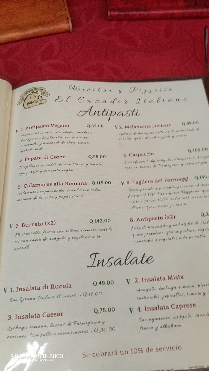 Menu El Cazador Italiano-10