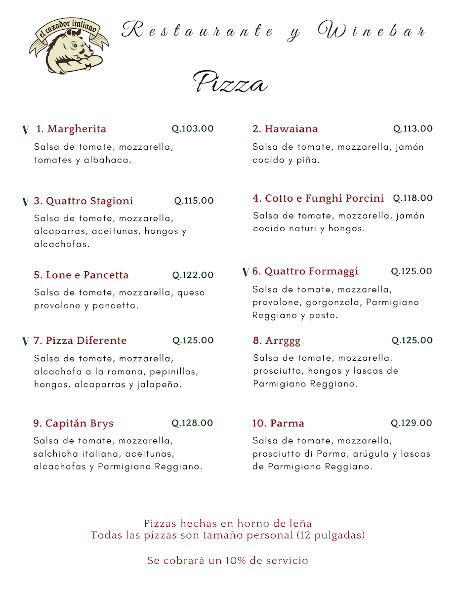 Menu El Cazador Italiano-3