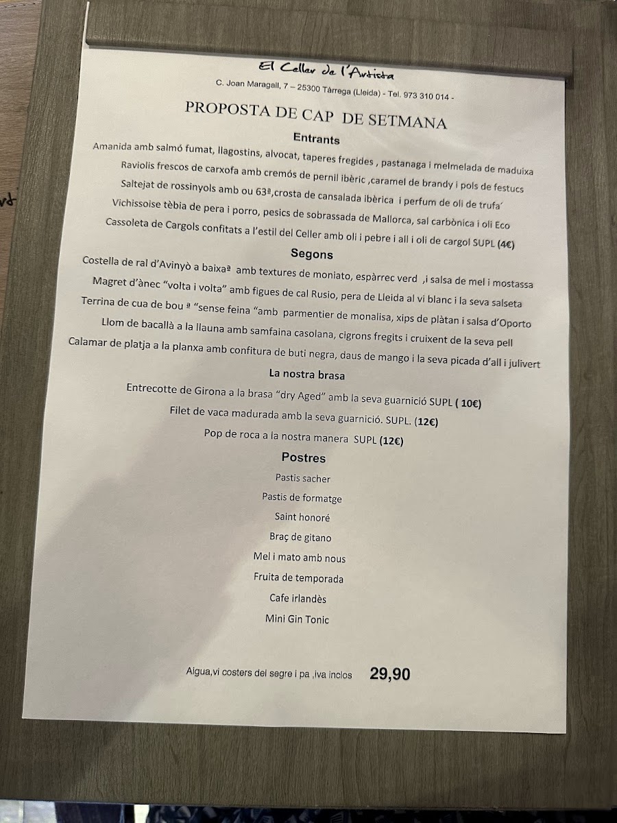 Menu El Celler De L’Artista-3