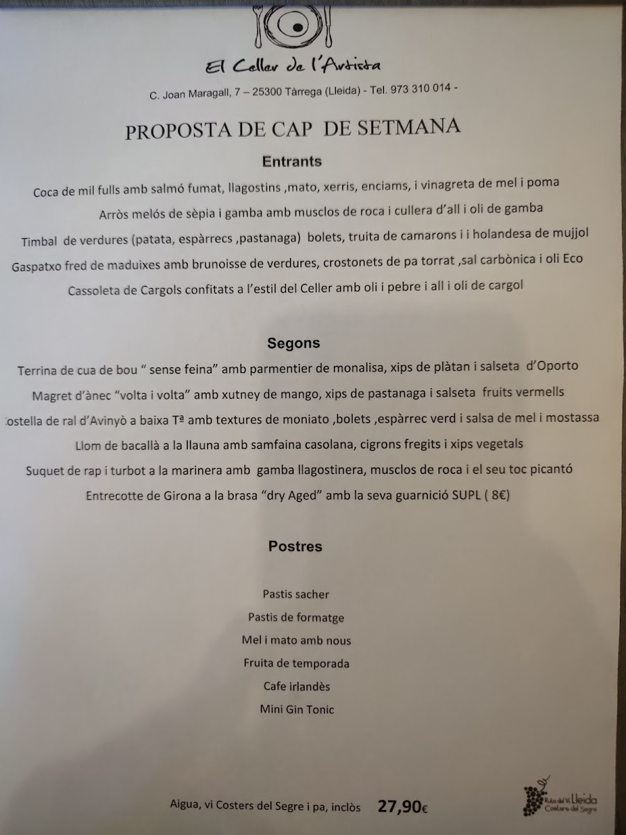Menu El Celler De L’Artista-5