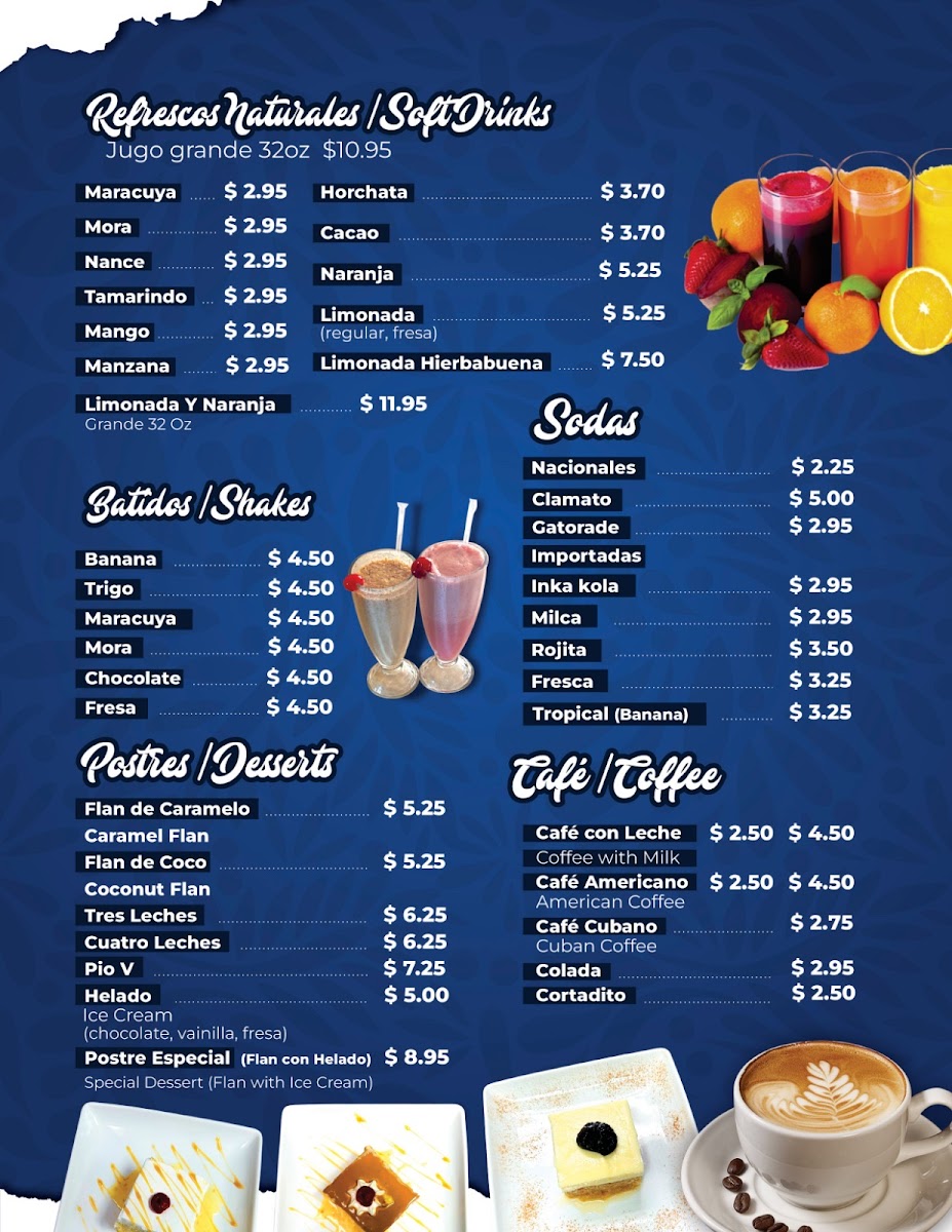 Menu El Centroamericano Restaurant Y Liquor Bar-1