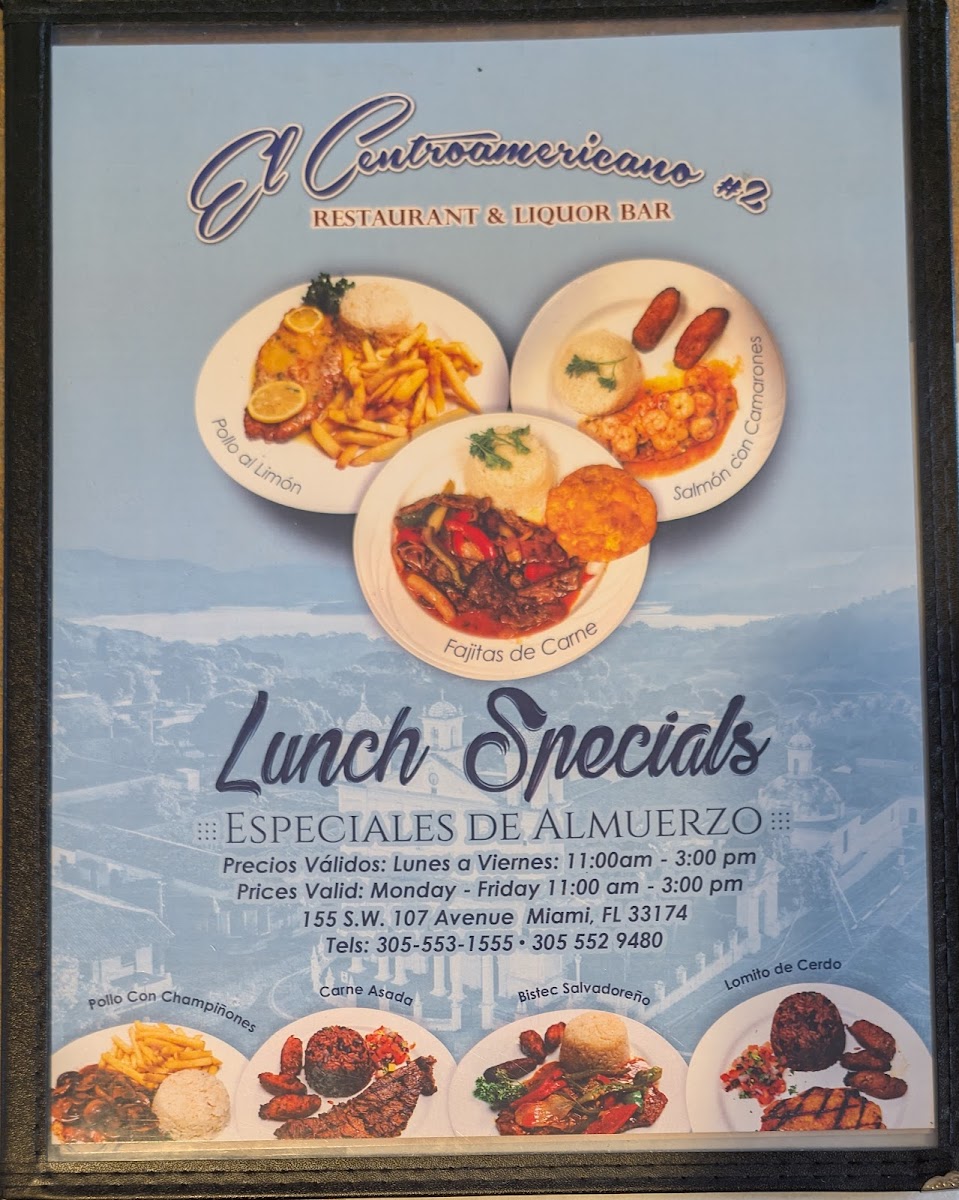 Menu El Centroamericano Restaurant Y Liquor Bar-10